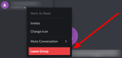 Leave Discrod Group Option