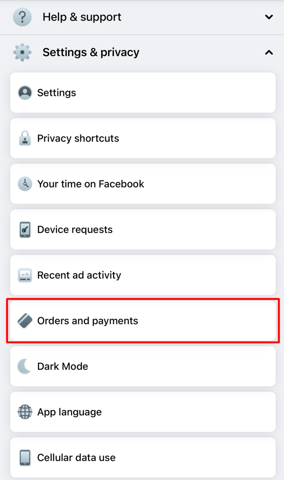 Orders and Payments