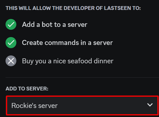 Select the server on LastSeen