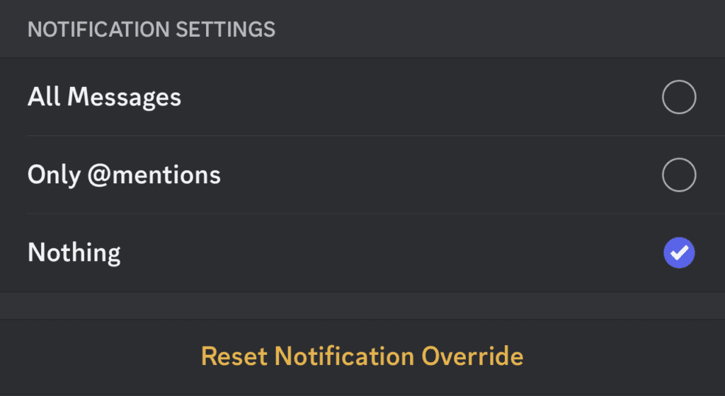 Turning off the notifications on Discord
