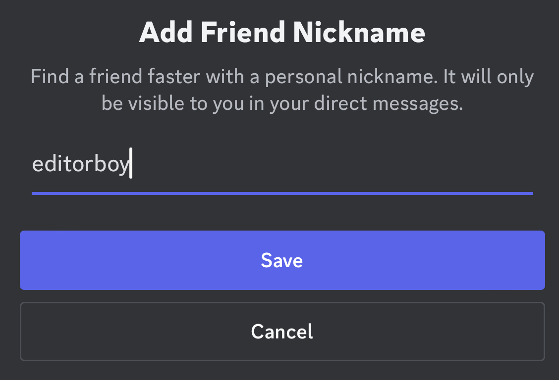 Add your friends nickname discord mobile