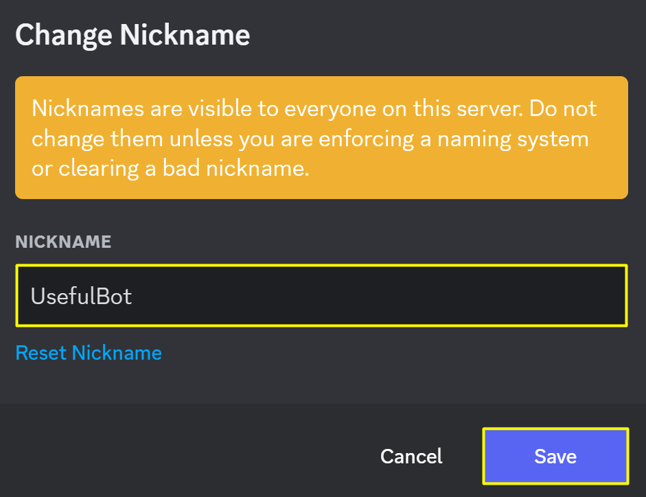 Change Username and Click Save Discord PC