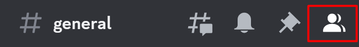 Click on people icon in the server Discord PC