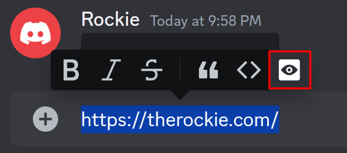 Highlight the link and click on the spoiler icon Discord PC