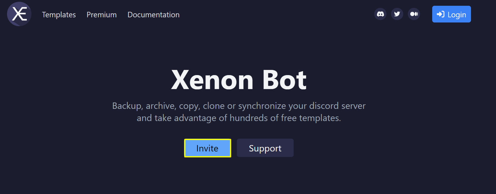 Invite Xenon Bot to Discord PC