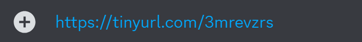 Paste the shortened URL in the Discord Chat