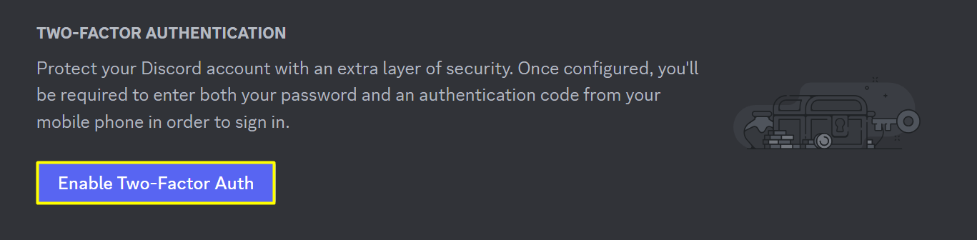 Select Enable Two Factor Auth Discord PC