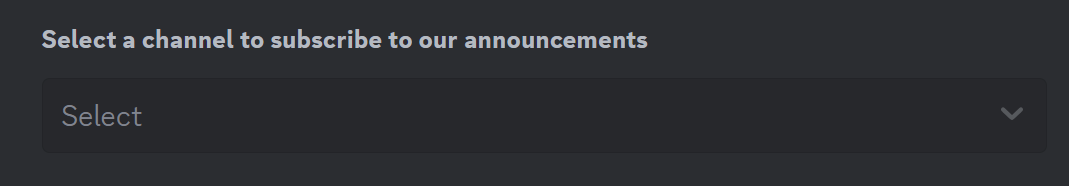 Select a support text channel on Discord