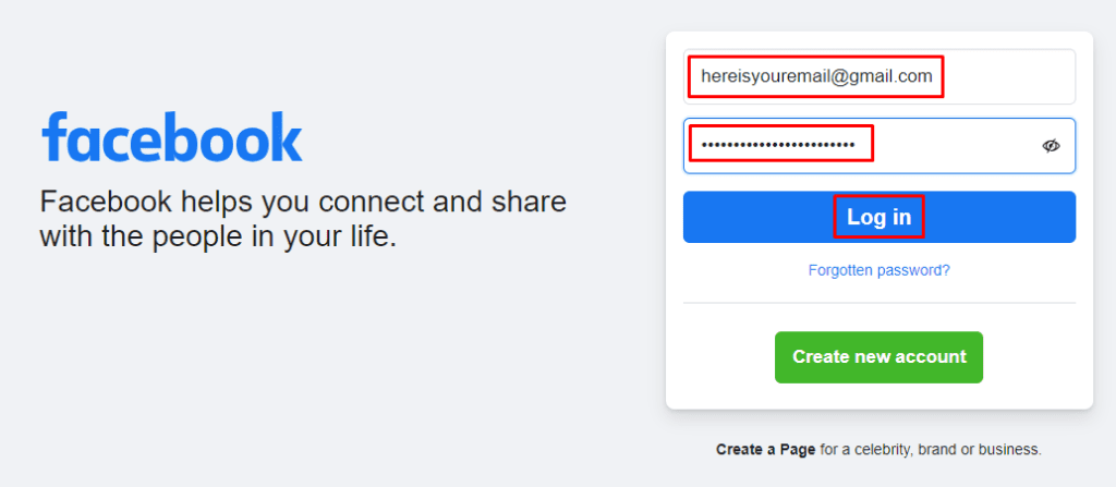 Enter username and Password
