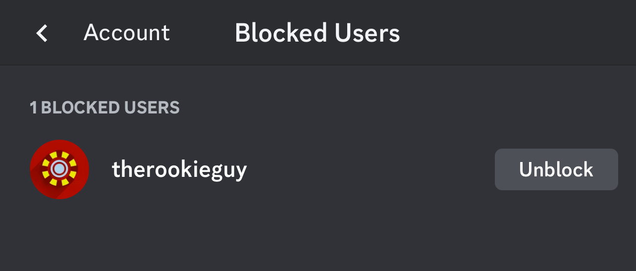 Blocked users list on discord mobile