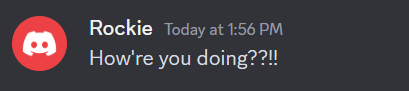 Changed message in Discord