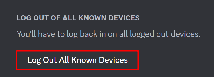 Log out all knows devices Discord P